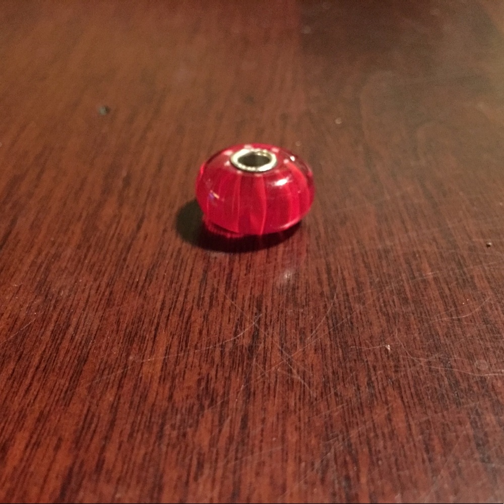 Retired Authentic Red Stripe Bead Trollbeads